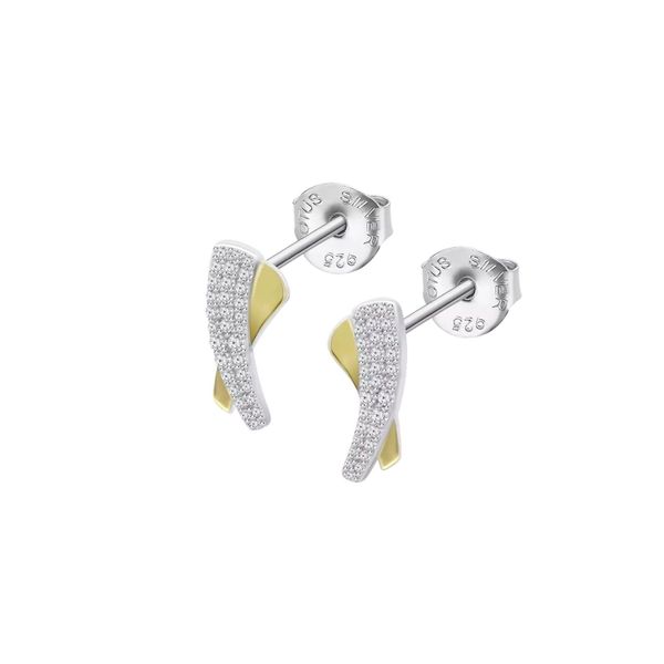 LP3845 Earrings gold LOTUS Silver