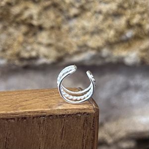 2. Earcuff torchon grigio argento