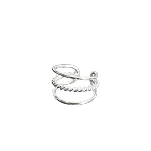 Earcuff torchon silver gray BRASS Workshop