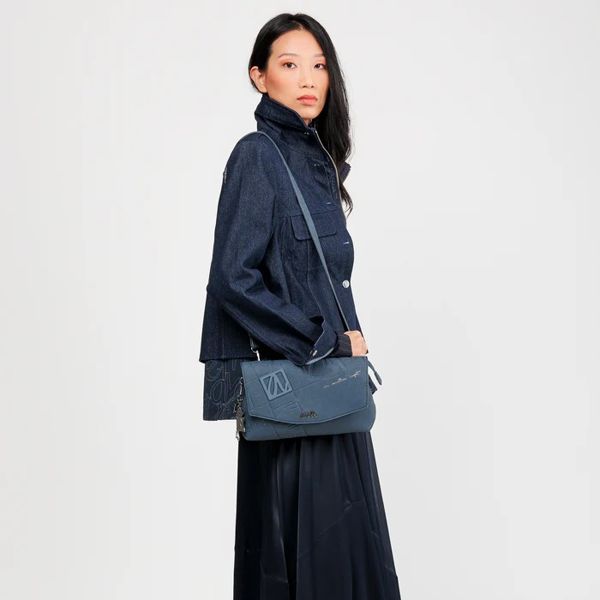 5. Evolution flap shoulder bag blue Anekke 41773-531