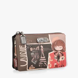 Portamonete 3 scomparti Mademoiselle bordeaux Anekke