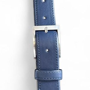 Belt 3.5 cm Blue BRASS Workshop