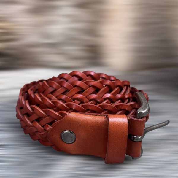 2. Cintura intrecciata 2,8 cm Arancione BRASS Workshop ci28