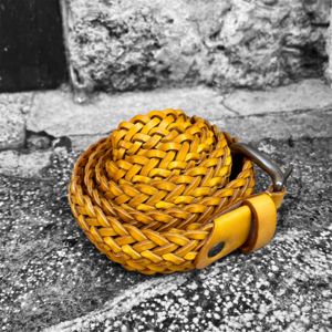 2. 2.8cm braided belt Yellow