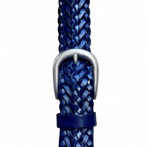Cintura intrecciata 2,8 cm Blu BRASS Workshop