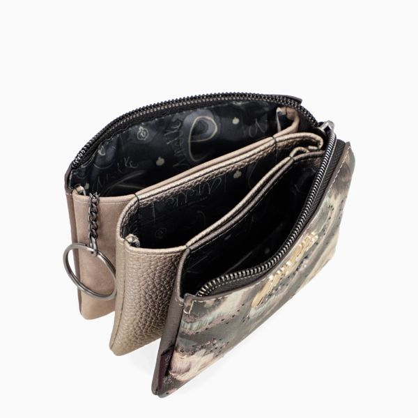 3. 3-compartment coin purse Manifesto beige Anekke 41719-010