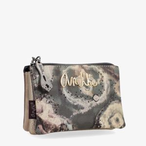 Portamonete 3 scomparti Manifesto beige Anekke