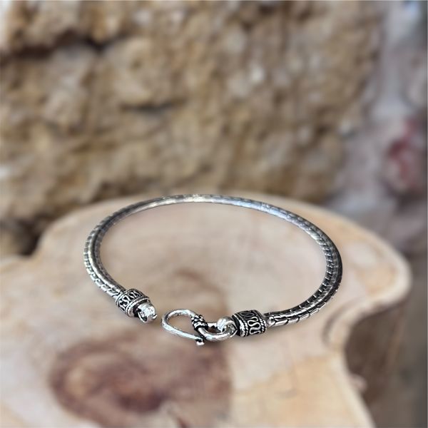 1. Bracciale maglia piatta grigio argento BRASS Workshop 25br22