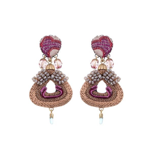 Berry Blush Set, Duska Earrings purple AyalaBar