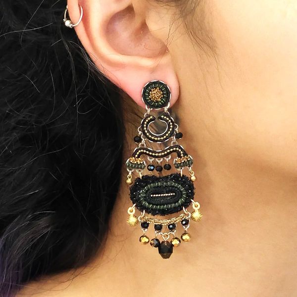 2. Orecchini Lanore, Gilded Black Set nero AyalaBar h2306
