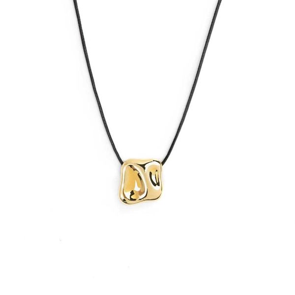 Irregular square pendant necklace gold Marlù Gioielli