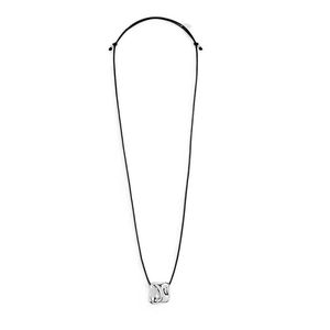 2. Collana pendente quadrato irregolare grigio acciaio