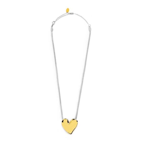 2. Collana cuore irregolare grigio acciaio Marlù Gioielli 33cn0039