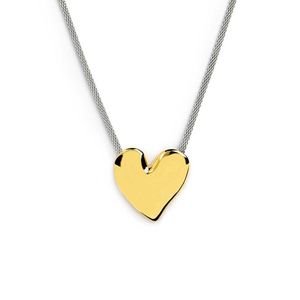 Collana cuore irregolare grigio acciaio Marlù Gioielli