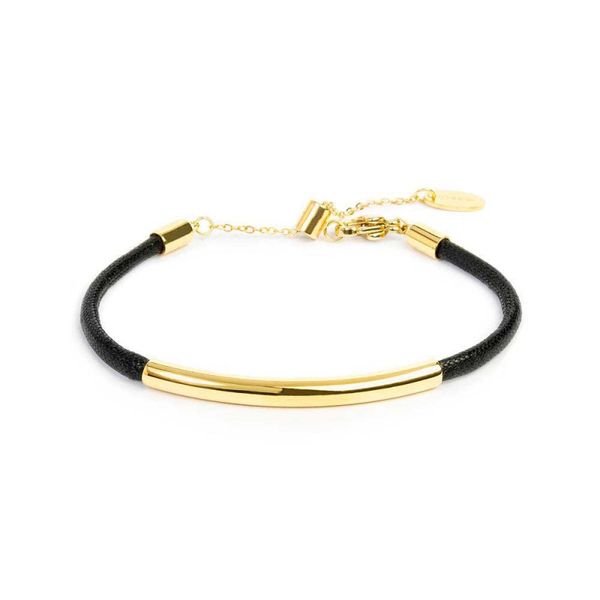 Triple strand bracelet with tubular gold Marlù Gioielli