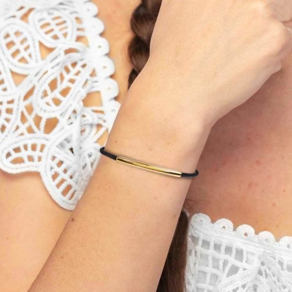 1. Bracciale triplo filo con tubolare oro Marlù Gioielli 33br0057-n