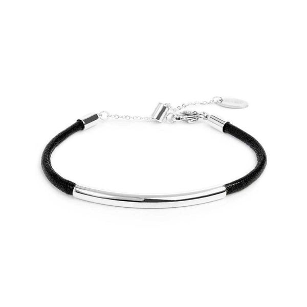 2. Triple strand bracelet with tubular steel grey Marlù Gioielli 33br0057-n
