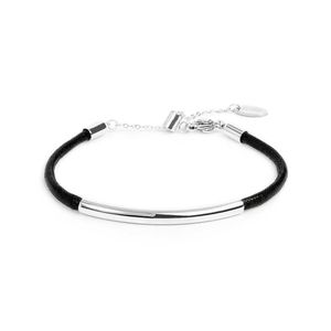 Triple strand bracelet with tubular steel grey Marlù Gioielli