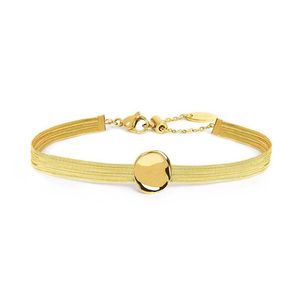 Bracciale multifilo snake con bottone oro Marlù Gioielli