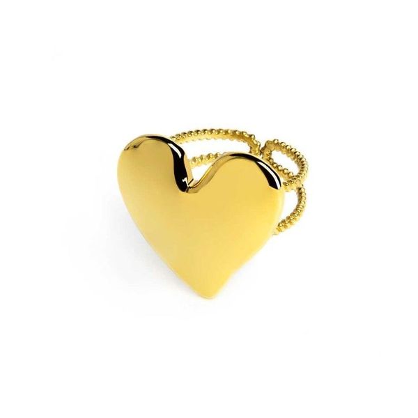 Irregular heart ring gold Marlù Gioielli