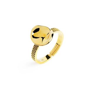 Anello bottone martellato oro Marlù Gioielli