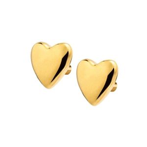 2. Orecchini a lobo cuore oro