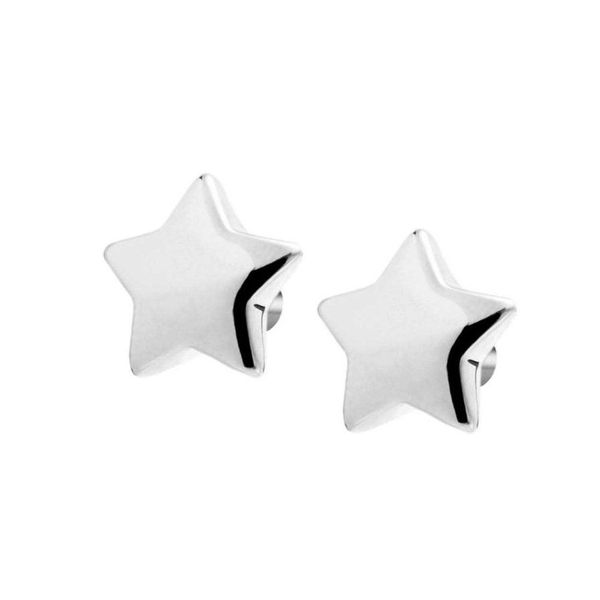 Star stud earrings steel grey Marlù Gioielli
