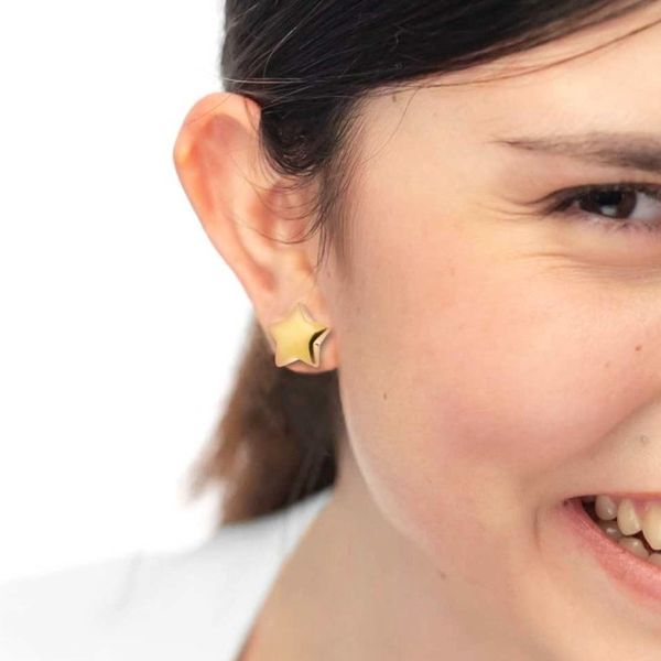 1. Star stud earrings gold Marlù Gioielli 18or126