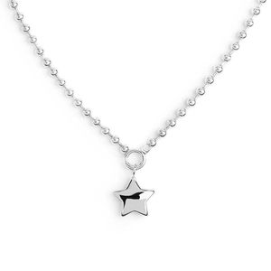 Sphere chain necklace with star steel grey Marlù Gioielli