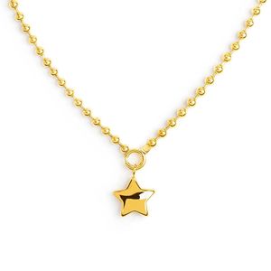 Sphere chain necklace with star gold Marlù Gioielli