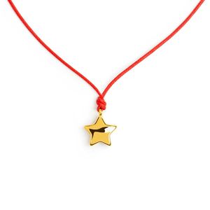 Red cord necklace with star gold Marlù Gioielli