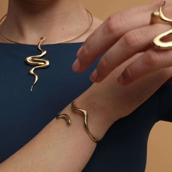 1. Snaky Bracelet gold KALLIOPE Handmade Jewelry gb1741