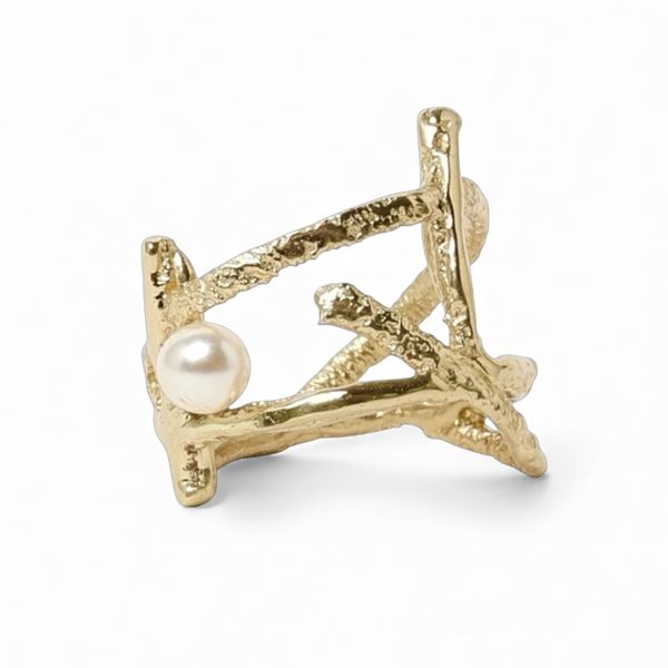 Anello Connect Pearly oro KALLIOPE Handmade Jewelry