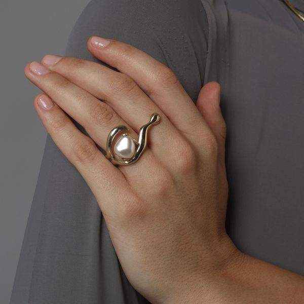 2. Swirl Ring gold KALLIOPE Handmade Jewelry gd1795a