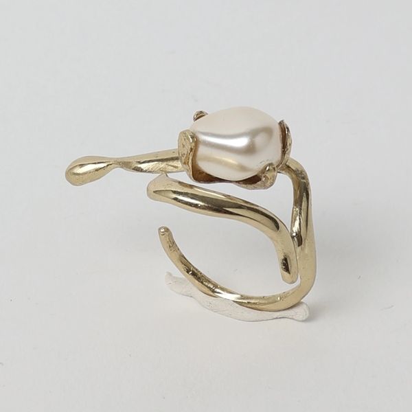 1. Swirl Ring gold KALLIOPE Handmade Jewelry gd1795a