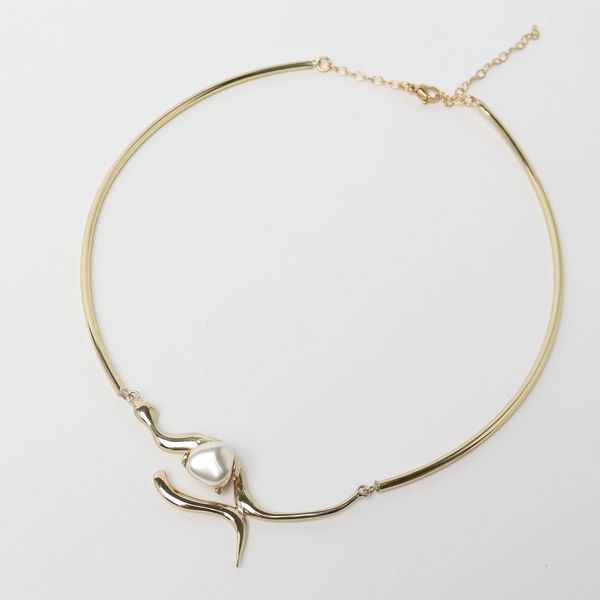 1. Swirl Necklace gold KALLIOPE Handmade Jewelry gk1795