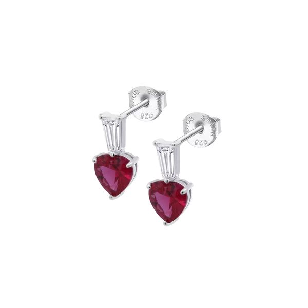 Earrings LP3893-4 red LOTUS Silver