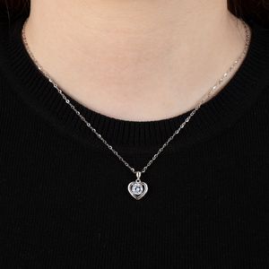 1. Necklace LP3092-1 silver gray