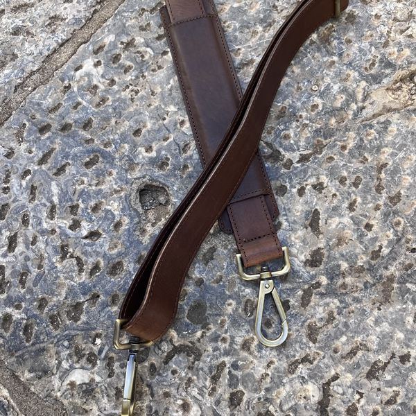 2. Shoulder strap with padding Dark brown BRASS Workshop ctg3