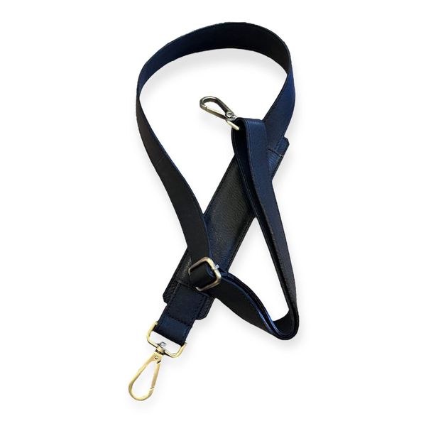 1. Cinghia tracolla con imbottitura Nero BRASS Workshop ctg3