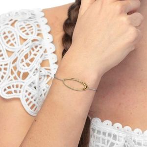 2. Central oval bracelet gold