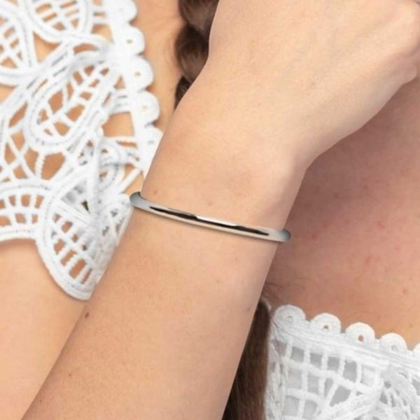 2. 4mm tubular rigid bracelet steel gray Marlù Gioielli 33br0074