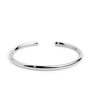 1. 4mm tubular rigid bracelet steel gray