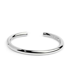 2. 6mm tubular rigid bracelet steel gray