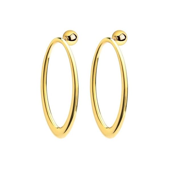 1. Oval ring earrings gold Marlù Gioielli 33or0098