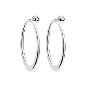 2. Oval ring earrings steel gray