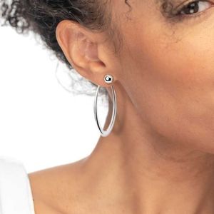 1. Oval ring earrings steel gray