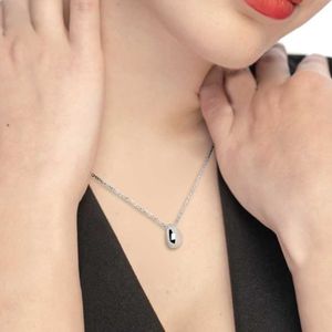 2. Collana catena goccia grigio acciaio