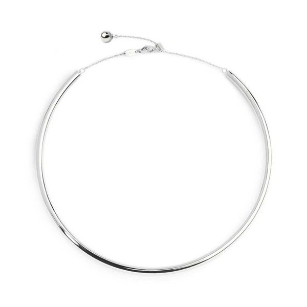 1. Rigid tubular necklace steel gray Marlù Gioielli 33cn0044