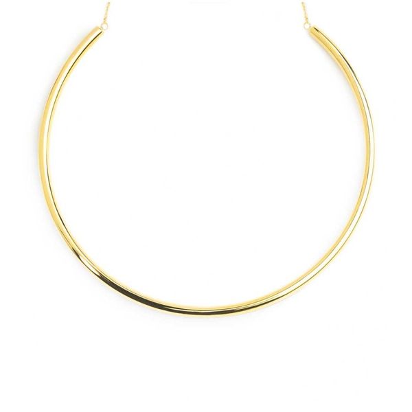3. Rigid tubular necklace gold Marlù Gioielli 33cn0044
